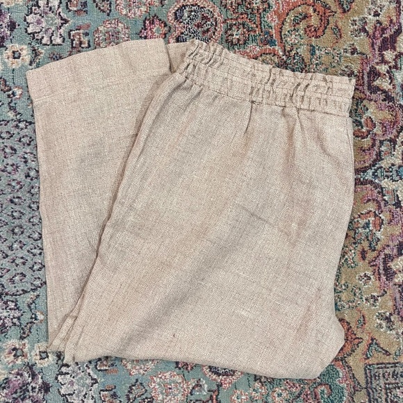 NWT Nurture Terra Firma Tan Linen Pants - Picture 1 of 6